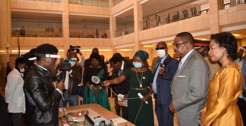 Malawi’s President, Professor Arthur Peter Mutharika has been impressed with the various Covid19 related innovations showcased by staff and students at the Malawi University of Science and Technology (MUST) during his visit on June 1, 2020.